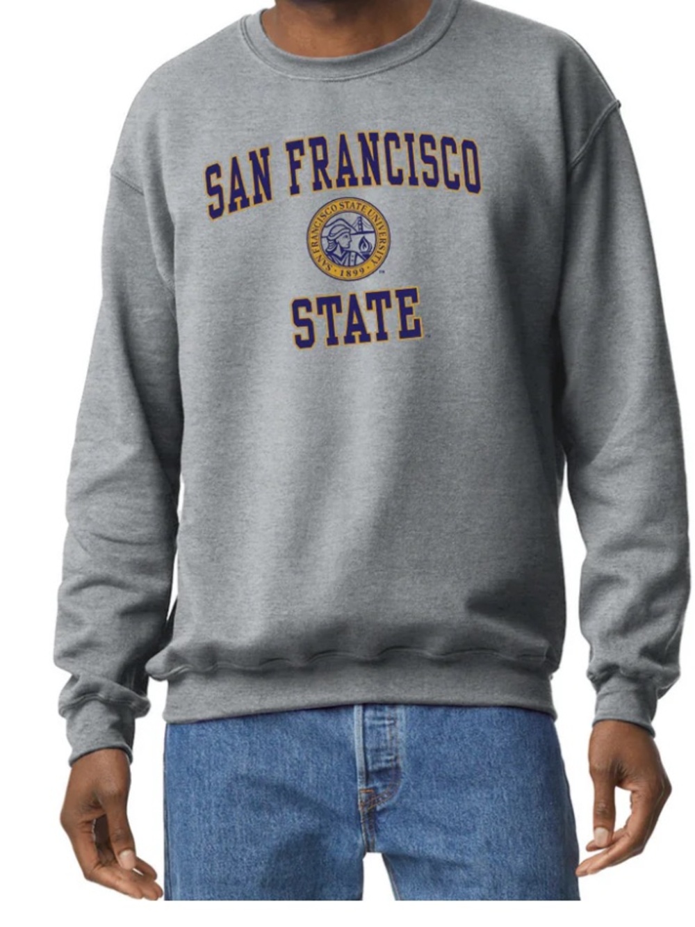San Francisco State Gray Crewneck Sweatshirt Size Large